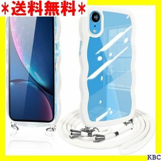 ☆ iPhone XR ケース ショルダー クリア iph XR ホワイト 95(その他)