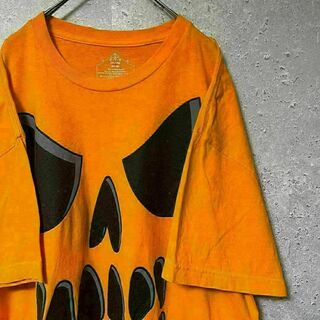 Halloween Tシャツ 半袖 pumpkin orange 2XL(Tシャツ/カットソー(半袖/袖なし))