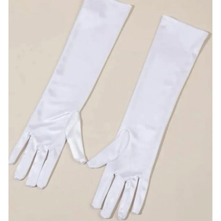 ウエディンググローブ ホワイト 純白 肘下 38cm 白 グローブ サテン(手袋)