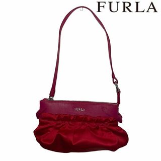 即日発送 極美品 FURLA ポーチ ナイロン レッド(ポーチ)