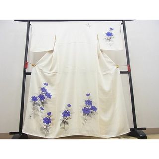 平和屋野田店■訪問着　手描き　枝花文　逸品　BAAC9682ts　(着物)