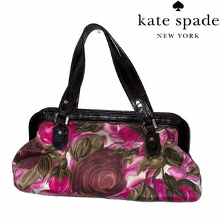 ケイトスペードニューヨーク(kate spade new york)の即日発送 美品 Kate Spade ミニ ハンドバッグ ナイロン 花柄 クロコ(ハンドバッグ)