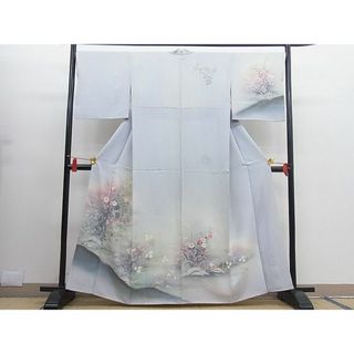 平和屋野田店■訪問着　友禅　菊花文　暈し染め　金彩　逸品　BAAD0437mz(着物)