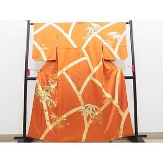 平和屋野田店■訪問着　駒刺繍　笹の葉鹿の子花文　金彩　逸品　BAAD0687gt(着物)