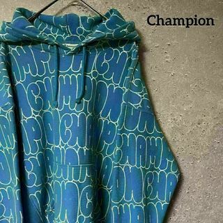 チャンピオン(Champion)のChampion チャンピオン パーカー リバースウィーブ 総柄 2XL(パーカー)