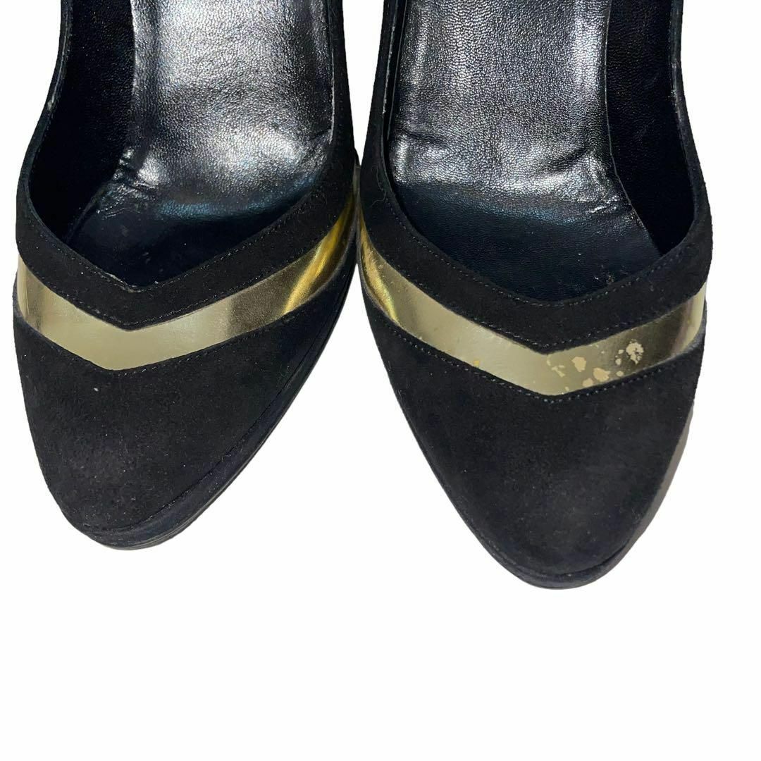 Gucci(グッチ)の即日発送 美品❗️ GUCCI ハイヒール 36 1/2 ブラック スウェード レディースの靴/シューズ(ハイヒール/パンプス)の商品写真