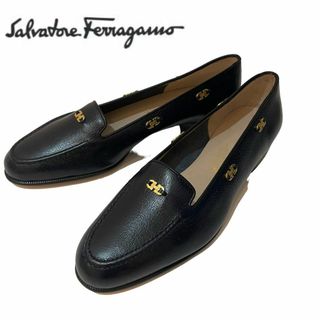 サルヴァトーレフェラガモ(Salvatore Ferragamo)のSalvatore Ferragamo ローファー　パンプス レザー ブラック(ハイヒール/パンプス)