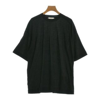 エイトン(ATON)のATON エイトン Tシャツ・カットソー 2(M位) 黒 【古着】【中古】(カットソー(半袖/袖なし))