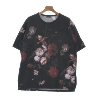 ラッドミュージシャン(LAD MUSICIAN)のLAD MUSICIAN Tシャツ・カットソー 44(M位) 黒x赤等(花柄) 【古着】【中古】(Tシャツ/カットソー(半袖/袖なし))