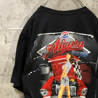 レア Atlanta アメ車 キャンペンガール バックプリント Tシャツ(Tシャツ/カットソー(半袖/袖なし))