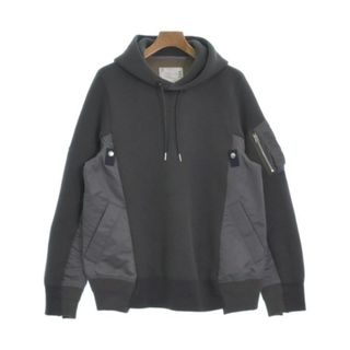 サカイ(sacai)のsacai サカイ パーカー 2(M位) グレー 【古着】【中古】(パーカー)