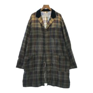 サカイ(sacai)のsacai コート（その他） 1(S位) カーキ系xベージュ系等(チェック) 【古着】【中古】(その他)