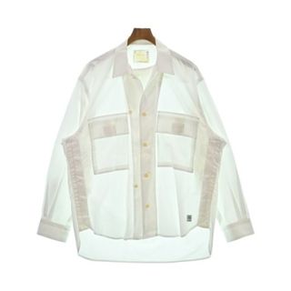 サカイ(sacai)のsacai サカイ カジュアルシャツ 3(L位) 白 【古着】【中古】(シャツ)