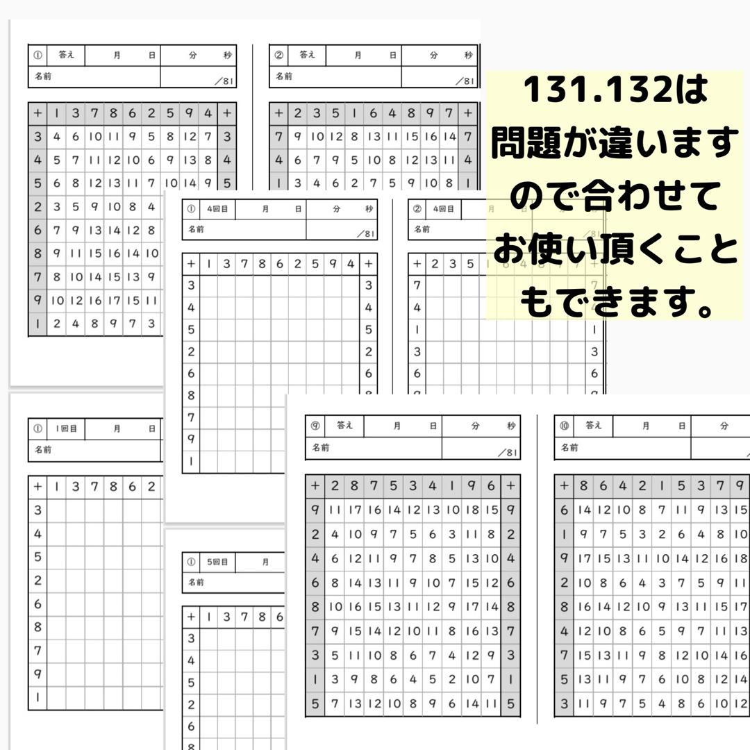 131百ます計算　たし算　プリント  陰山メソッド　徹底反復　陰山英男 エンタメ/ホビーの本(語学/参考書)の商品写真