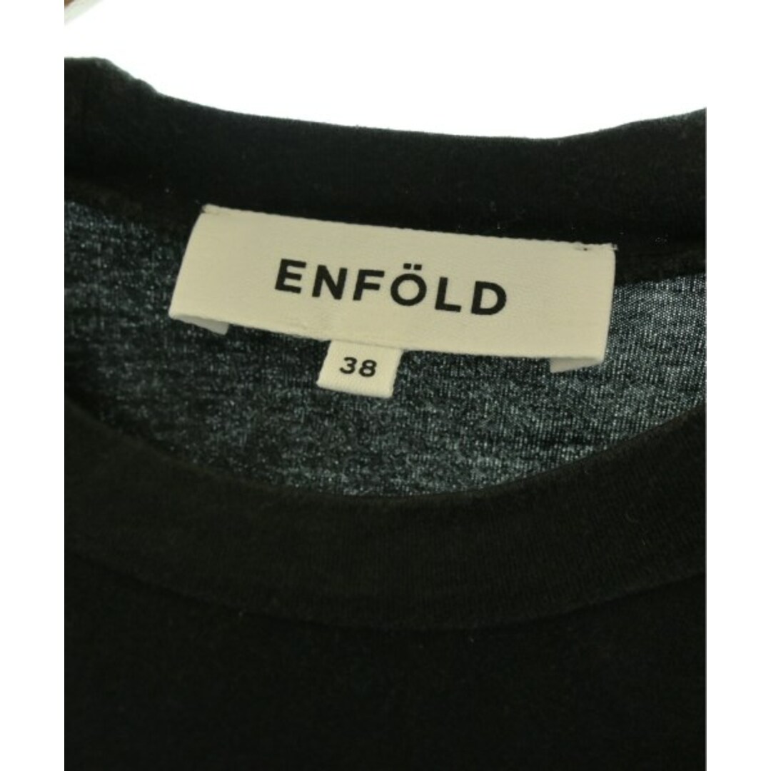 ENFOLD(エンフォルド)のENFOLD エンフォルド Tシャツ・カットソー 38(M位) 黒 【古着】【中古】 レディースのトップス(カットソー(半袖/袖なし))の商品写真
