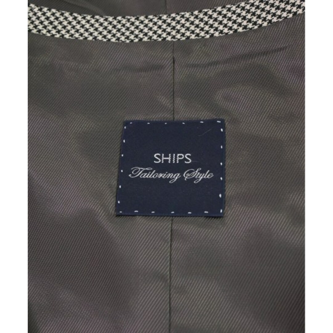 SHIPS(シップス)のSHIPS シップス ドレスシャツ S 白x黒(千鳥格子) 【古着】【中古】 メンズのトップス(シャツ)の商品写真