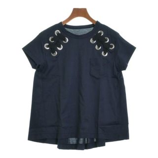 サカイ(sacai)のsacai サカイ Tシャツ・カットソー 2(M位) 紺 【古着】【中古】(カットソー(半袖/袖なし))