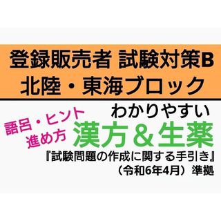 北陸・東海ブロック試験対策 登録販売者【試験対策B】テキスト 最新版 R6(語学/参考書)