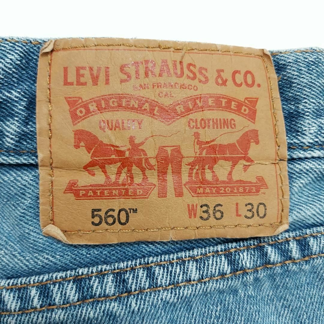 Levi's(リーバイス)のリーバイス560 Levis W36 ダークブルーデニム 青 パンツ 9256 メンズのパンツ(デニム/ジーンズ)の商品写真