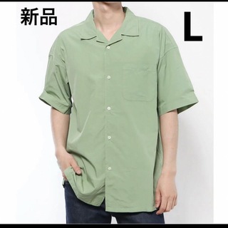 【新品】コーエン coen ポプリンオーバーダイシャツ （OLIVE）　Lサイズ