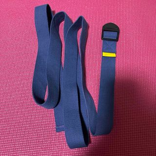 ヨガワークス(Yoga works)の【yogaworks】ヨガベルト ストラップ 240cm ネイビー(ヨガ)