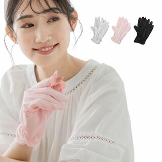 【色: ピンク】[Milieu] UV手袋 ショート レディース 日焼け防止 U(その他)