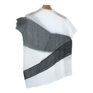 ISSEY MIYAKE - ISSEY MIYAKE イッセイミヤケ ブラウス 2(M位) 白x黒xグレー 【古着】【中古】