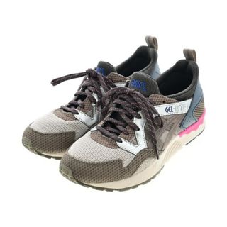 asics - asics アシックス スニーカー 25cm ベージュx茶x紺 【古着】【中古】