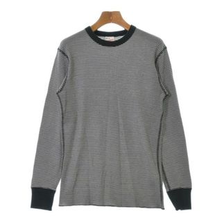 ヘルスニット(Healthknit)のHealthknit ヘルスニット Tシャツ・カットソー M 黒x白(ボーダー) 【古着】【中古】(カットソー(半袖/袖なし))