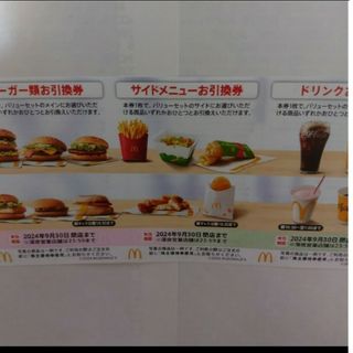 マクドナルド株主優待券1シート(レストラン/食事券)