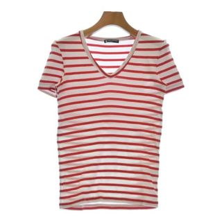 プチバトー(PETIT BATEAU)のPETIT BATEAU Tシャツ・カットソー S 白x赤(ボーダー) 【古着】【中古】(カットソー(半袖/袖なし))