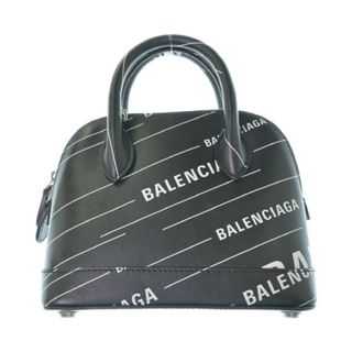 バレンシアガ(Balenciaga)のBALENCIAGA バレンシアガ ハンドバッグ - 黒x白(総柄) 【古着】【中古】(ハンドバッグ)