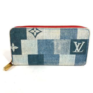 LOUIS VUITTON - ルイヴィトン LOUIS VUITTON ジッピーウォレット  M44938 デニム モノグラム パッチワーク ラウンドファスナー 長財布 デニム ブルー