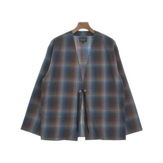 PENDLETON カジュアルジャケット L 水色x茶x白(チェック) 【古着】【中古】