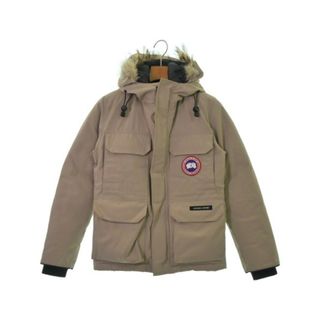 カナダグース(CANADA GOOSE)のCANADA GOOSE ダウンジャケット/ダウンベスト S ベージュ 【古着】【中古】(ダウンジャケット)