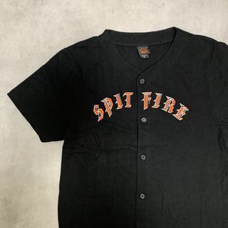 スピットファイア(SPITFIRE)の【SPITFIRE】スピットファイア ブラックコットンベースボールシャツ(Tシャツ/カットソー(半袖/袖なし))