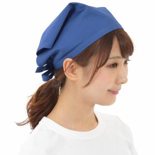 【色: ブルー(blue)】smile mode 三角巾 キッチン用 おしゃれ (その他)