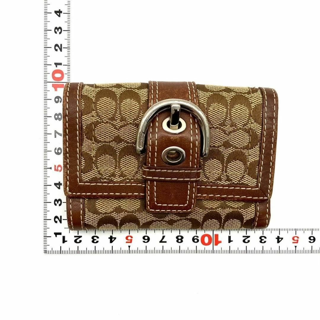 COACH(コーチ)のコーチ 三つ折り財布 ミニシグネチャー ジャガード ブラウン 60508 レディースのファッション小物(財布)の商品写真