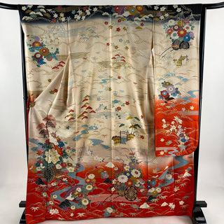 振袖 身丈170cm 裄丈65.5cm 正絹 秀品 【中古】(着物)