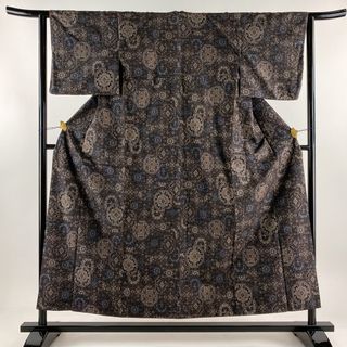 紬 身丈153.5cm 裄丈63.5cm 正絹 美品 秀品 【中古】(着物)