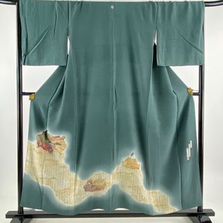 色留袖 身丈151cm 裄丈67.5cm L 正絹 秀品【中古】(着物)