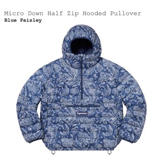 シュプリーム(Supreme)のMicro Down Half Zip Hooded Pullover 上野伸平(ダウンジャケット)