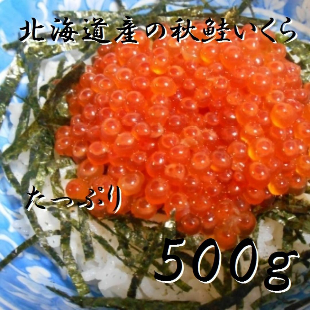 【6999円→5999円！】いくら醤油漬け　500ｇパック　秋鮭使用　イクラ　化粧箱入り 食品/飲料/酒の食品(魚介)の商品写真