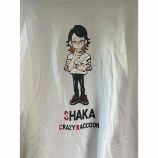 未着用 CRAZY RACCOON 釈迦 shaka ホワイト Tシャツ XL(Tシャツ/カットソー(半袖/袖なし))