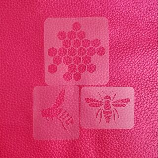ハチと蜂の巣 ステンシル ３枚セット(型紙/パターン)