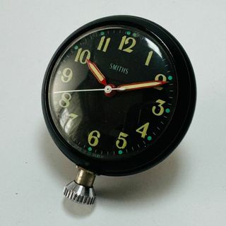 高級懐中時計】美品 スミス 黒 51mm 1970年代 モーターウォッチ メンズ(腕時計(アナログ))