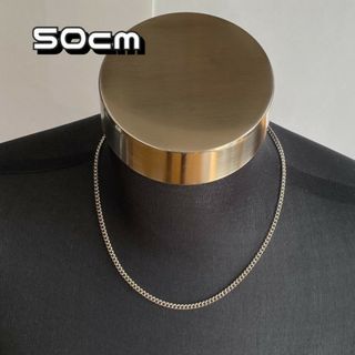 シルバー チェーンネックレス 【50cm】メンズ ネックレス アクセサリー(ネックレス)