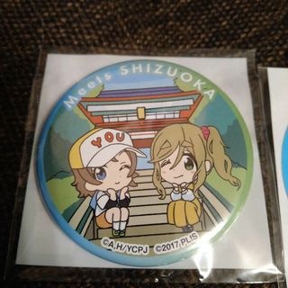 ラブライブ！サンシャイン!!×ゆるキャン△　缶バッジ　渡辺曜　あおい(バッジ/ピンバッジ)