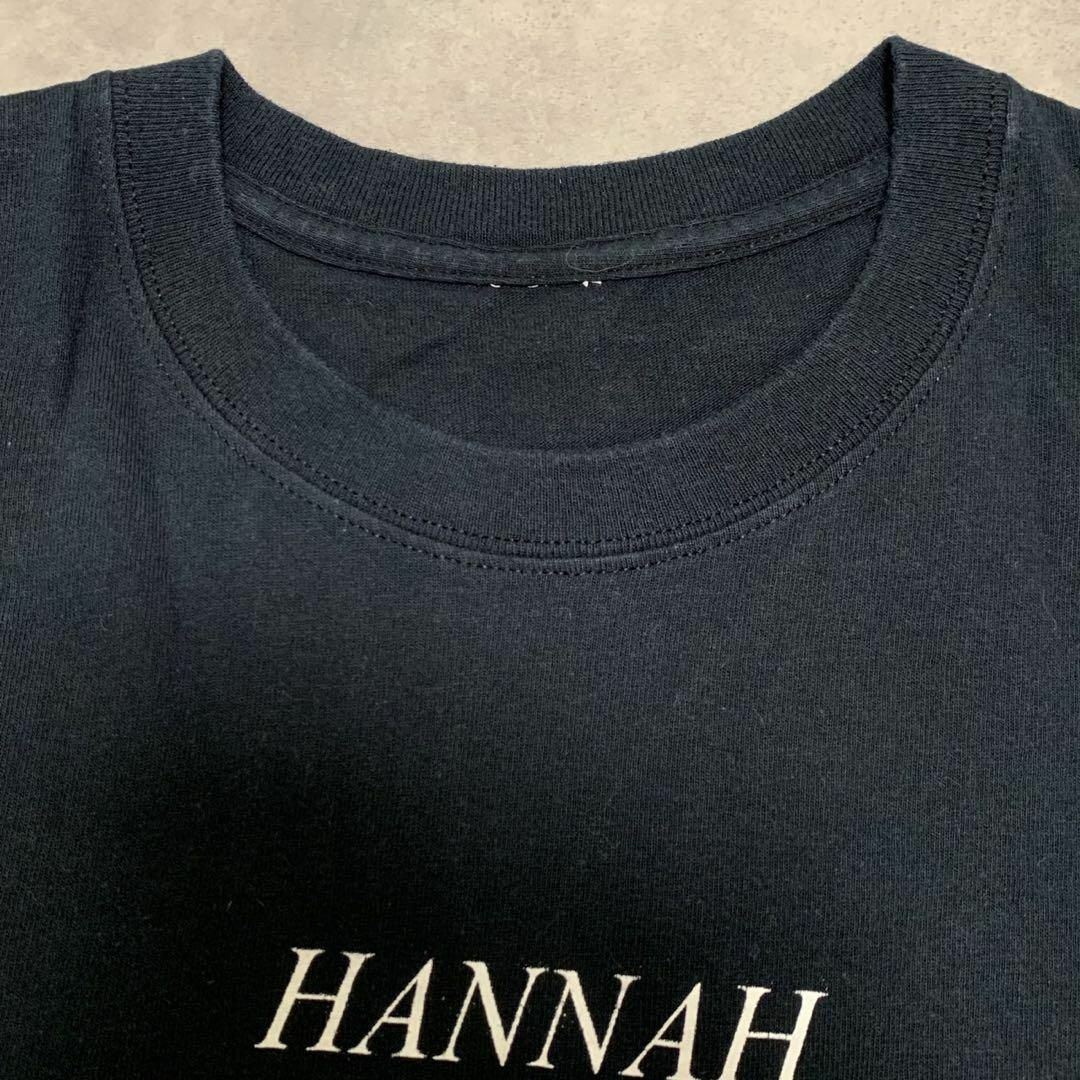 【HANNAH】アート系 ブラックTシャツ 花フラワー女性EURO メンズのトップス(Tシャツ/カットソー(半袖/袖なし))の商品写真