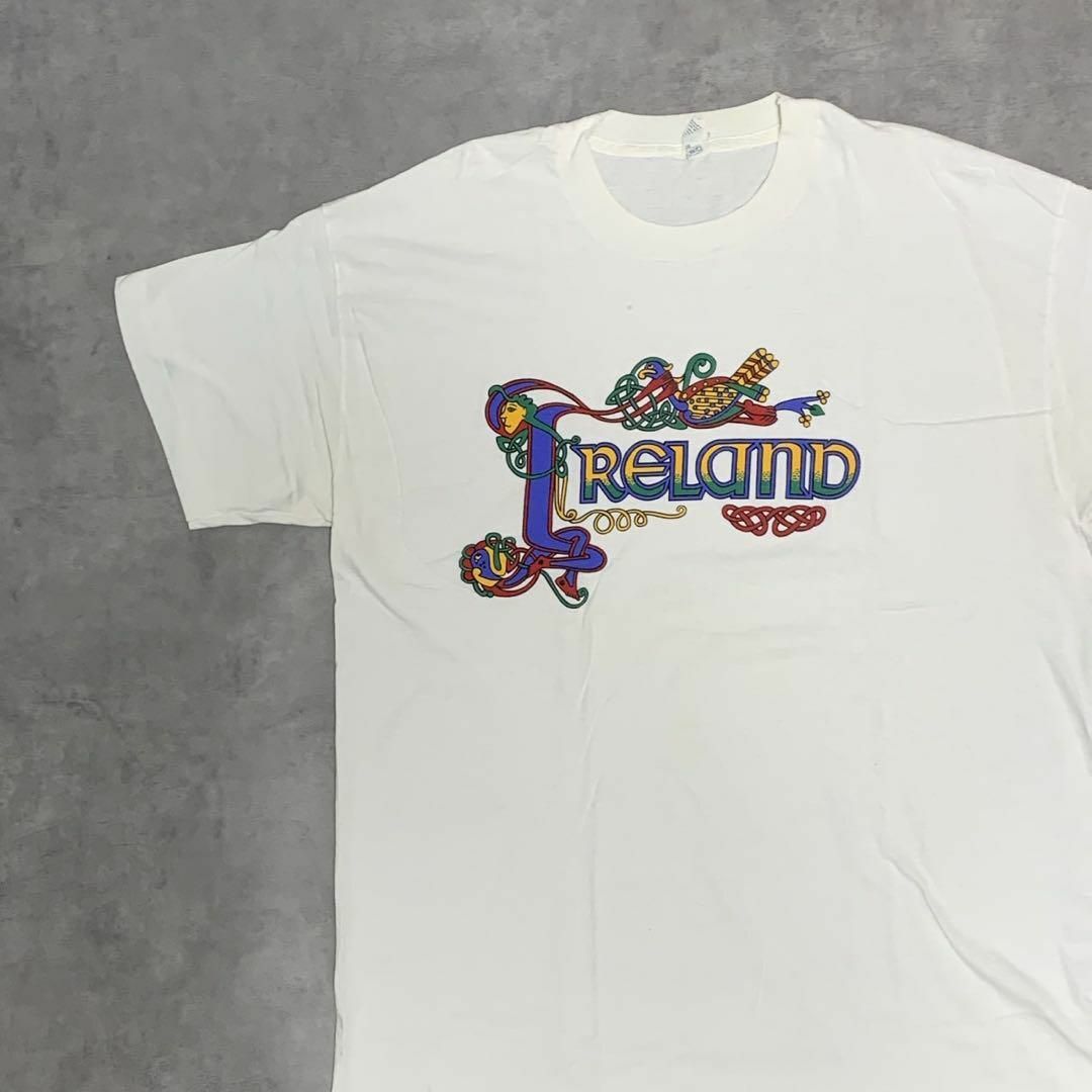 SCREEN STARS(スクリーンスターズ)の【IRELAND】90s USA製 アイルランド民族柄 プリントTシャツ メンズのトップス(Tシャツ/カットソー(半袖/袖なし))の商品写真